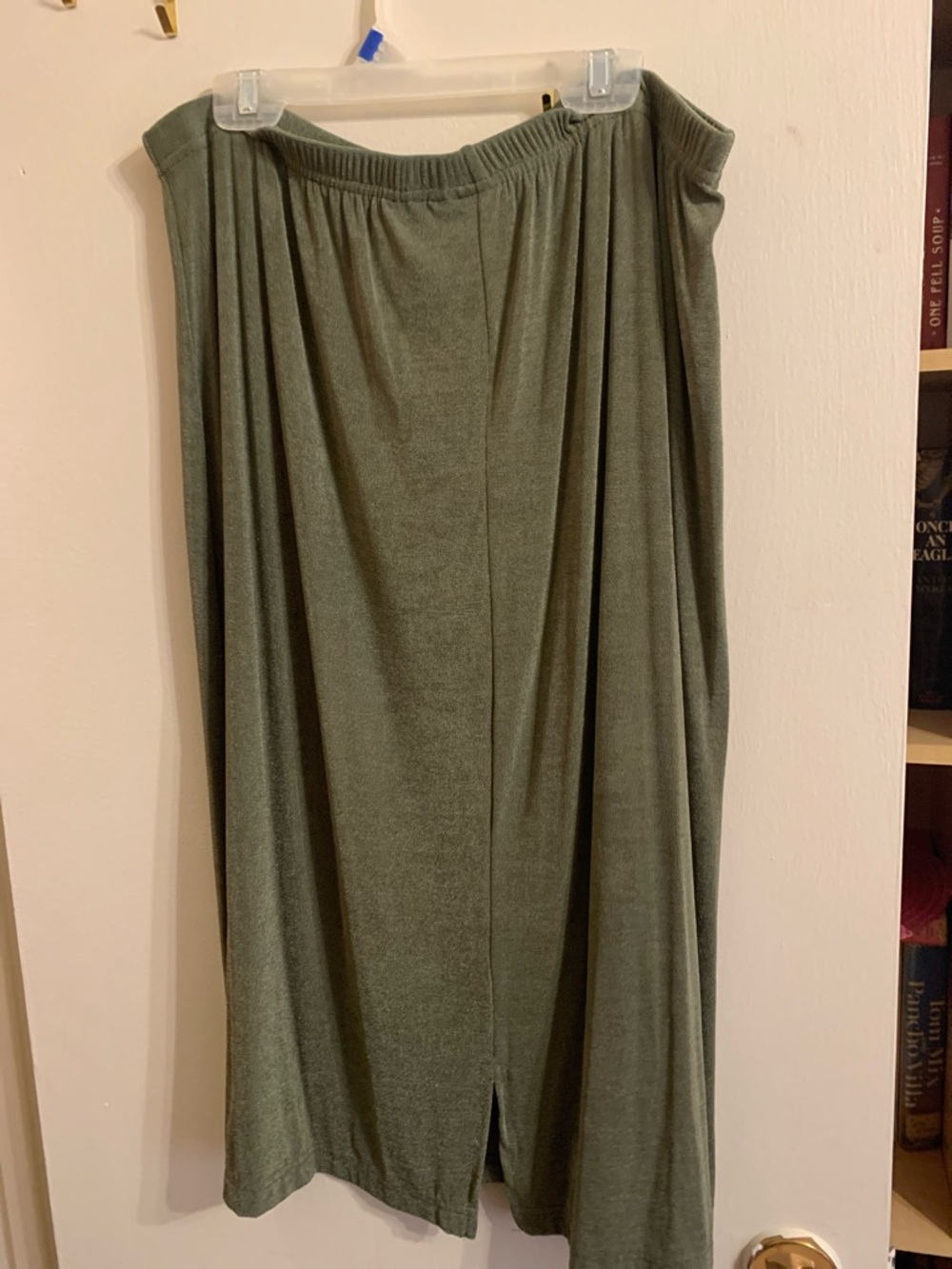 kathy ireland Olive Green Knit Maxi Skirt